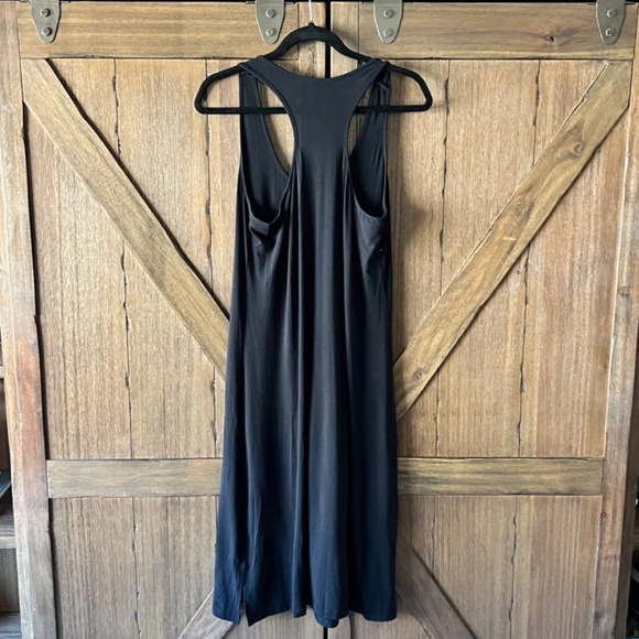 Willow Knit by Pine Cone Hill Racerback Bamboo Tank Black Dress Size Medium - Picture 3 of 5